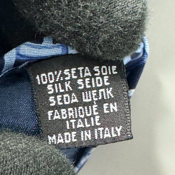 Authentic Chanel CC Logo 100% Silk Necktie, Blue - Picture 10 of 12